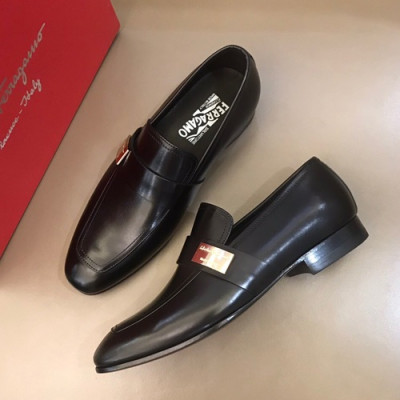 Ferragamo 2019 Mens Leather Loafer - 페라가모 2019 남성용 레더 로퍼 FGMS0031,Size(240 - 270).블랙