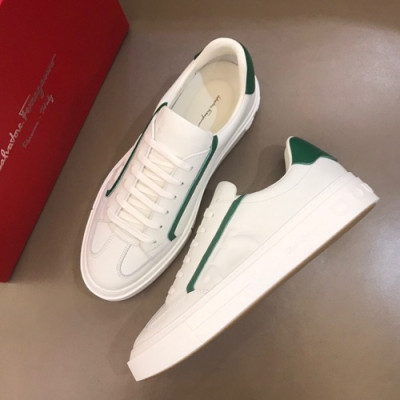 Ferragamo 2019 Mens Leather Sneakers - 페라가모 2019 남성용 레더 스니커즈, FGMS0037,Size(240 - 270).화이트