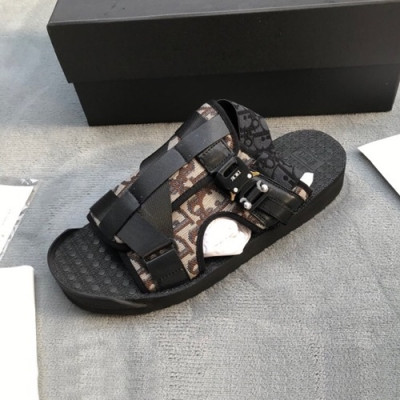 Dior 2019 Mens Canvas Sandal - 디올 2019 남성용 캔버스 샌들 DIOS0035.Size (245 - 275).블랙+브라운