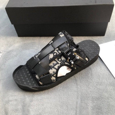 Dior 2019 Mens Canvas Sandal - 디올 2019 남성용 캔버스 샌들 DIOS0036.Size (245 - 275).블랙