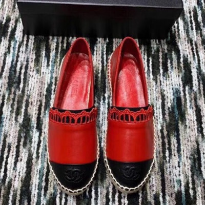 Chanel 2019 Ladies Leather Slip On - 샤넬 2019 여성용 레더 슬립온 CHAS0223.Size(225 - 255).레드