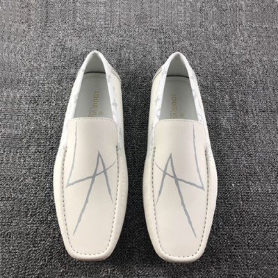 Louis vuitton 2019 Mens Leather Loafer  - 루이비통 2019 남성용 레더 로퍼 LOUS0154,Size(245 - 265).화이트