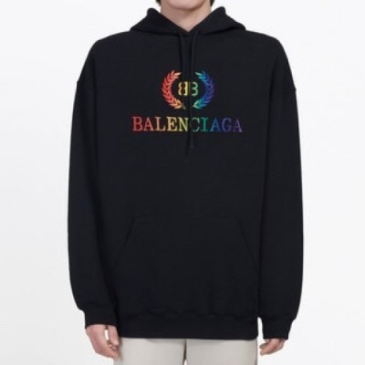 Balenciaga 2019 Mm/Wm Logo Oversize Cotton Hood Tee - 발렌시아가 남자 로고 오버사이즈 코튼 후드티 Bal06x.Size(xs - m).블랙