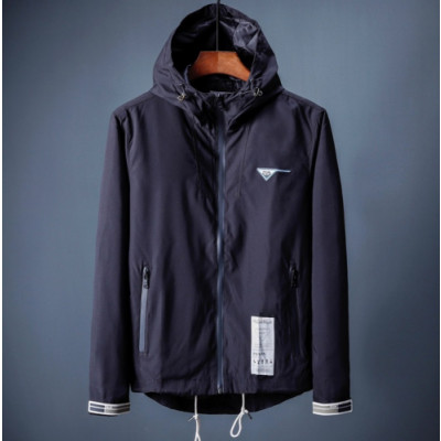 Prada 2019 Mens Casual Windproof Hood Jacket - 프라다 2019 남성 캐쥬얼 방풍 후드자켓 Pra0671x.Size(m- 2xl).블랙