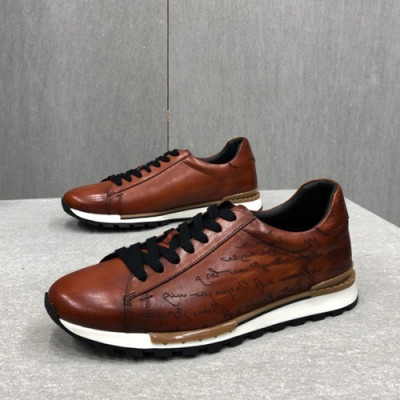 Berluti 2019 Mens Leather Sneakers -  벨루티 2019 남성용 레더 스니커즈 BERTS0013.Size(245 - 265).브라운