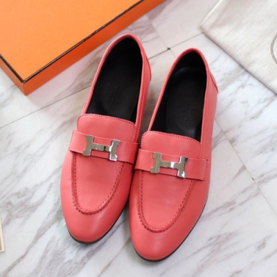 Hermes 2019 Ladies Leather Loafer- 에르메스 2019 여성용 레더 로퍼 HERS0159,Size(225 - 245).핑크