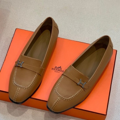 Hermes 2019 Ladies Leather Loafer- 에르메스 2019 여성용 레더 로퍼 HERS0163,Size(225 - 250).브라운