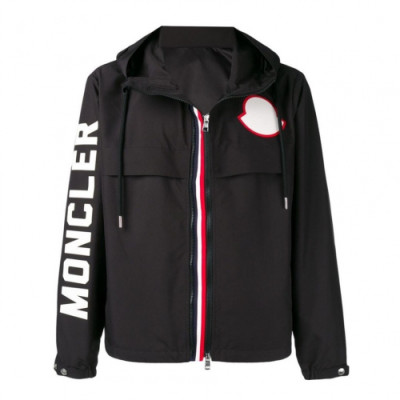 Moncler 2019 Mens Logo Casual Windproof Hood Jacket - 몽클레어 2019 남성 로고 캐쥬얼 방풍 후드자켓 Moc01x.Size(m - 2xl).2컬러(블랙/네이비)