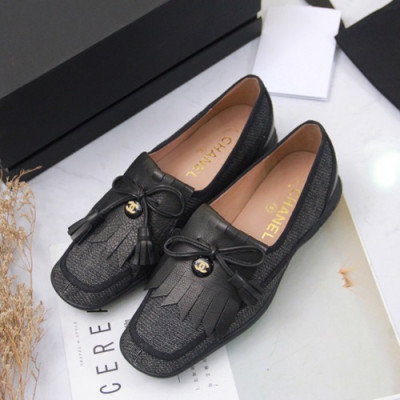 Chanel 2019 Ladies Denim & Leather Loafer - 샤넬 2019 여성용 데님 & 레더 로퍼 CHAS0290.Size(225 - 250).그레이+블랙