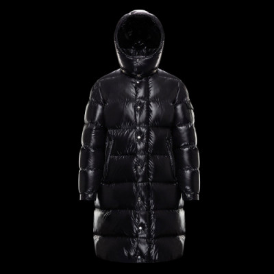 Moncler 2019 Mm/Wm Patch Logo Modern Oversize Long Down Hood Padding - 몽클레어 2019 남여 패치 로고 모던 오버사이즈 롱다운 후드패딩 Moc0549x.Size(s - 2xl).블랙