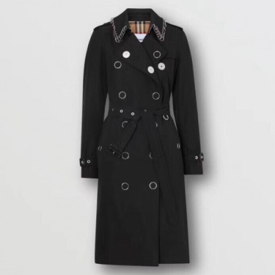 Burberry 2019 Womens Vintage Cotton Trench Coat - 버버리 2019 여성 빈티지 코튼 트렌치 코트 Bur0899x.Size(s - 2xl).블랙