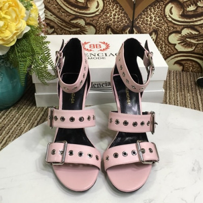 Balenciaga 2019 Ladies Leather High Heel Sandal - 발렌시아가 2019 여성용 레더 하이힐 샌들 BALS0036.Size(225 - 245).연핑크