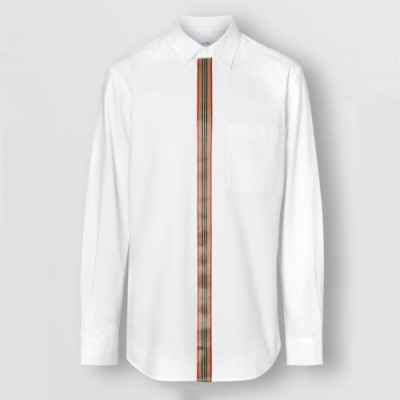 Burberry 2019 Mens Vintage Logo Slim Fit Cotton shirt - 버버리 2019 남성 빈티지 로고 슬림핏 코튼 셔츠 Bur0914x.Size(s - 2xl).화이트