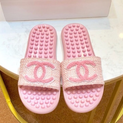 Chanel 2019 Ladies Tweed Slipper - 샤넬 2019 여성용 트위드 슬리퍼 CHAS0317.Size(225 - 260),연핑크