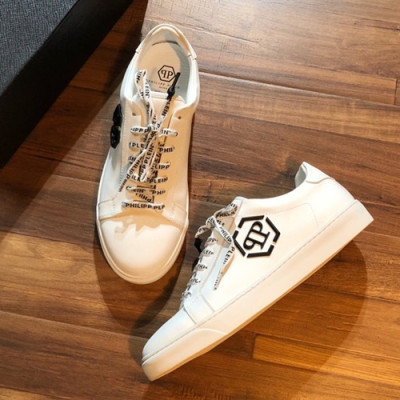 Philipp plein 2019 Mens Leather Sneakers  - 필립플레인 2019 남성용 레더 스니커즈 PPS0029,Size(240 - 275).화이트