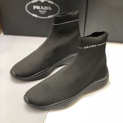 Prada 2019 Mens Knit Speed Runner- 프라다 2019 남성용 니트 스피드 러너 PRAS0135,Size(245 - 265).블랙