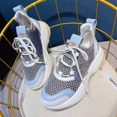 Chanel 2019 Ladies Running Shoes - 샤넬 2019 여성용 런닝슈즈 CHAS0333.Size(220 - 250).스카이블루+화이트