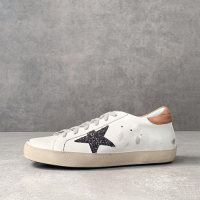 Golden Goose 2019 Ladies Leather Sneakers - 골든구스 2019 여성용 레더 스니커즈,GGDBS0007.Size (225 - 245).화이트+다크그레이