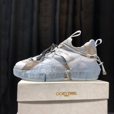 Jimmy Choo 2019 Ladies Sneakers - 지미츄 2019 여성용 스니커즈, JIMS0068,Size(220 - 255),화이트+그레이