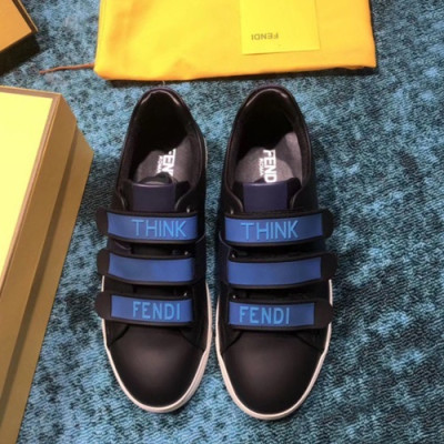 Fendi 2019 Mens Leather Sneakers - 펜디 2019 남성용 레더 스니커즈 FENS0090,Size(240 - 270).블랙