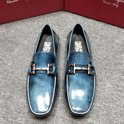 Ferragamo 2019 Mens Leather Loafer - 페라가모 2019 남성용 레더 로퍼 FGMS0070,Size(245 - 265).블루