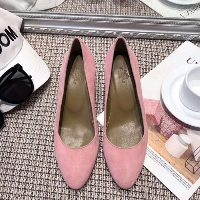 Hermes 2019 Ladies Suede Pumps Middle Heel - 에르메스 2019 여성용 스웨이드 펌프스 미들힐 HERS0218,Size(225 - 245).연핑크