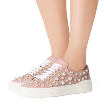 Stuart Weitzman 2019 Ladies Leather Sneakers - 슈트어트 와이츠먼 2019 여성용 레더 스니커즈 STUS0038,Size(225-250),베이지핑크