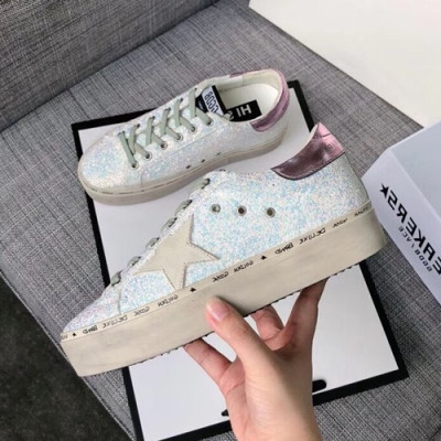 Golden Goose 2019 Ladies Leather Sneakers - 골든구스 2019 여성용 레더 스니커즈,GGDBS0021.Size (225 - 250).연블루