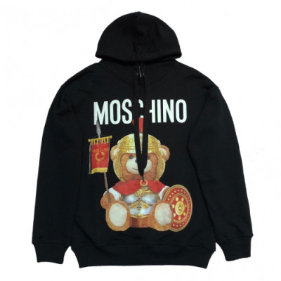 Moschino 2019 Mm/Wm Logo Teddy Cotton Hood Tee - 모스키노 2019 남자 로고 테디 코튼 후드티 Mos0026x.Size(xs - l).블랙