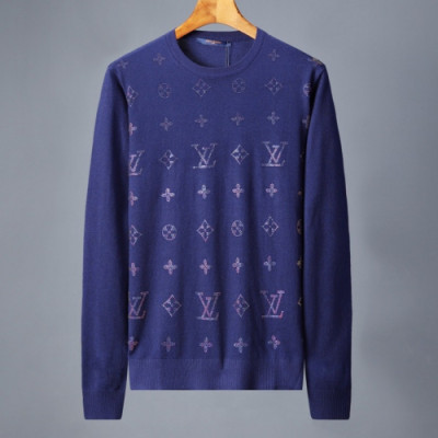 Louis vuitton 2019 monogram Crew neck Sweater - 루이비통 2019 남성 모노그램 크루넥 스웨터 Lou01226x.Size (s - 2xl).블루