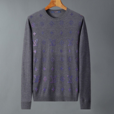 Louis vuitton 2019 monogram Crew neck Sweater - 루이비통 2019 남성 모노그램 크루넥 스웨터 Lou01227x.Size (s - 2xl).그레이