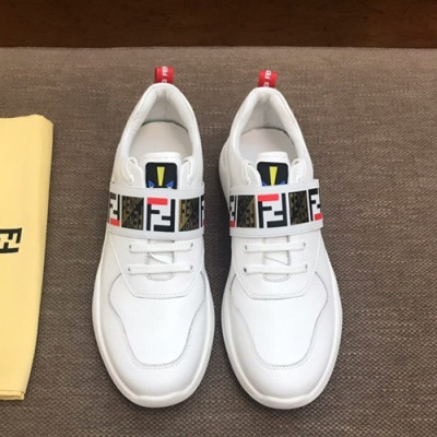 Fendi 2019 Mens Leather Sneakers - 펜디 2019 남성용 레더 스니커즈 FENS0119,Size(240 - 270).화이트