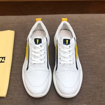 Fendi 2019 Mens Leather Sneakers - 펜디 2019 남성용 레더 스니커즈 FENS0121,Size(240 - 270).화이트