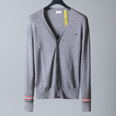 Moncler 2019 Mens Logo Wool cardigan - 몽클레어 2019 남성 로고 울 가디건 Moc0688x.Size(m - 3xl).그레이