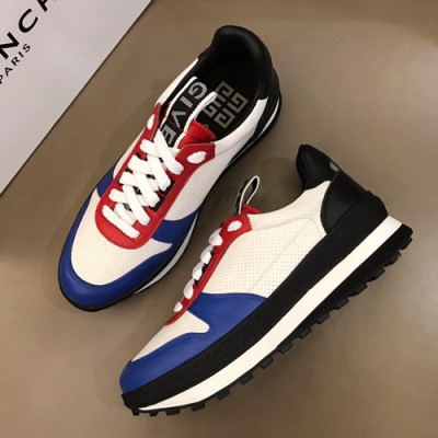 Givenchy 2019 Mens Leather Running Shoes - 지방시 2019 남성용 레더 런닝슈즈 GIVS0040,Size(240 - 270).화이트+블루