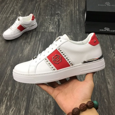 Philipp plein 2019 Mens Leather Sneakers  - 필립플레인 2019 남성용 레더 스니커즈 PPS0061,Size(240 - 275).화이트