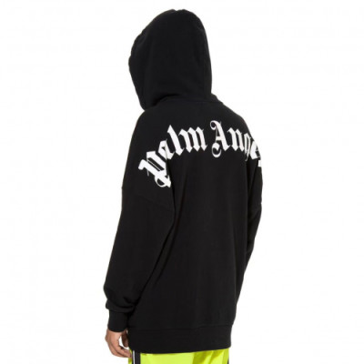 Palm Angels 2019 Mens Logo Cotton Hood Tee - 팜 엔젤스 2019 남성 로고 코튼 후드티 Pam0018x.Size(s - xl).블랙