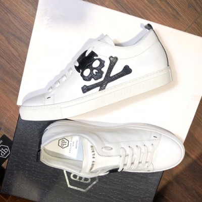 Philipp plein 2019 Mens Leather Sneakers  - 필립플레인 2019 남성용 레더 스니커즈 PPS0072,Size(240 - 270).화이트