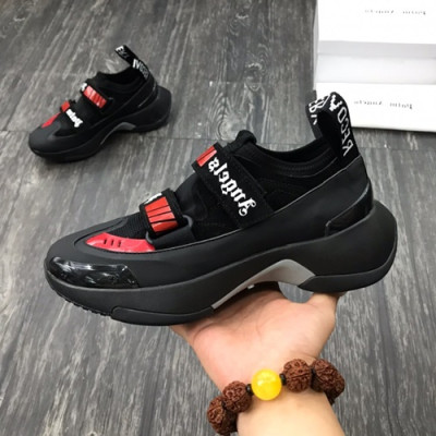 Palm Angels 2019 Mens Leather Running Shoes - 팜 엔젤스 2019 남성용 레더 런닝슈즈 PALS0012,Size(240 - 275).블랙