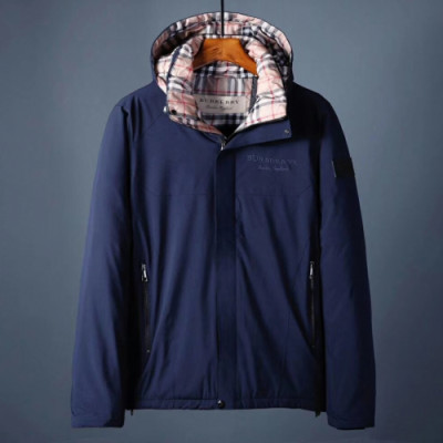 Burberry 2019 Mens Casual Hood Padding Jacket - 버버리 2019 남성 캐쥬얼 후드 패딩자켓 Bur01055x.Size(m - 3xl).블루