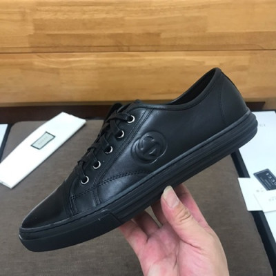 Gucci 2019 Mens Leather Sneakers - 구찌 2019 남성용 레더 스니커즈 GUCS0297,Size(240 - 270).블랙