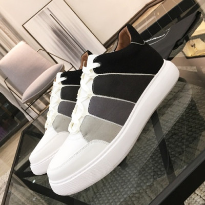 Ermenegildo Zegna  2019 Mens Leather Sneakers - 에르메넬질도 제냐 2019 남성용 레더 스니커즈 ZEGS0002.Size(240 - 270).블랙