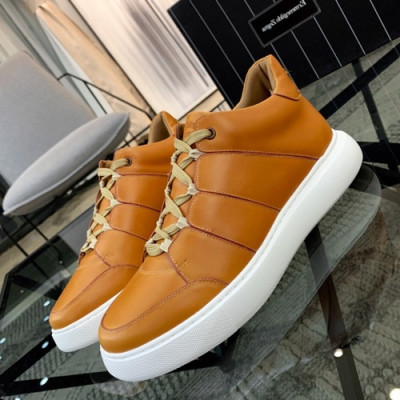 Ermenegildo Zegna  2019 Mens Leather Sneakers - 에르메넬질도 제냐 2019 남성용 레더 스니커즈 ZEGS0004.Size(240 - 270).브라운