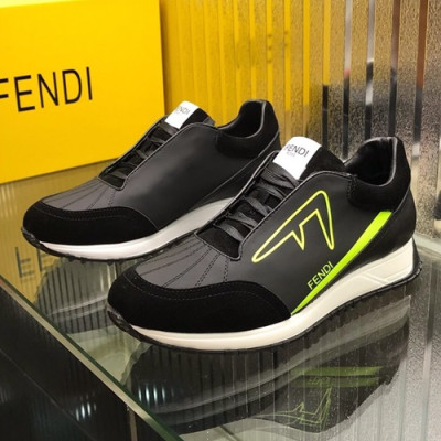 Fendi 2019 Mens Leather Sneakers - 펜디 2019 남성용 레더 스니커즈 FENS0123,Size(240 - 270).블랙