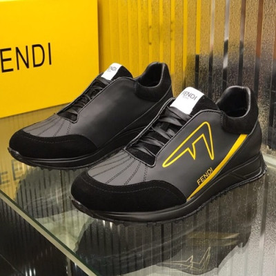 Fendi 2019 Mens Leather Sneakers - 펜디 2019 남성용 레더 스니커즈 FENS0124,Size(240 - 270).블랙