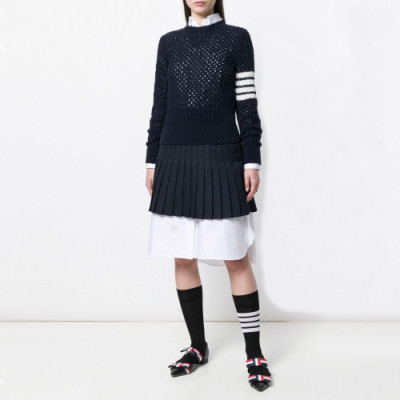 Thom Browne 2019  Womens Strap Crew-neck Sweater - 톰브라운 2019 여성 스트랩 크루넥 스웨터 Thom0223x.Size(s - l).네이비