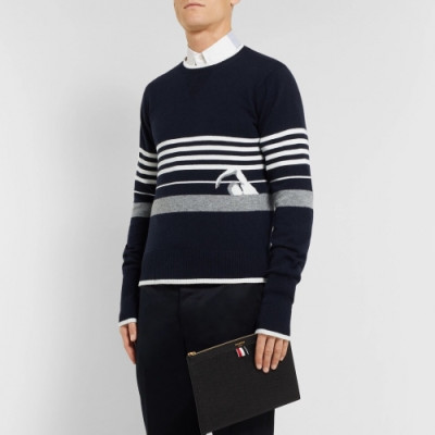 Thom Browne 2019 Mens Strap Crew-neck Sweater - 톰브라운 2019 남성 스트랩 크루넥 스웨터 Thom0224x.Size(s - xl).2컬러(네이비/그레이)