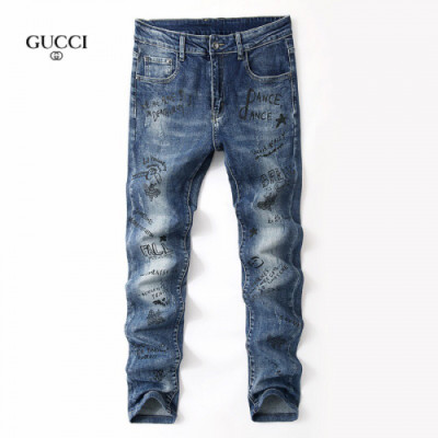 Gucci 2019 Mens Business G Logo Denim Pants - 구찌 2019 남성 비지니스 G로고 데님팬츠 Guc0133x.Size(29 - 38).블루