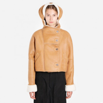 Loewe 2019 Womens Logo Bottonl Jacket - 로에베 2019 여성 로고 캐쥬얼 자켓 Loe0082x.Size(xs - m).카멜