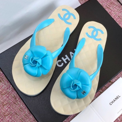 Chanel 2019 Ladies Leather Slipper - 샤넬 2019 여성용 레더 슬리퍼 CHAS0407.Size(225 - 245),블루